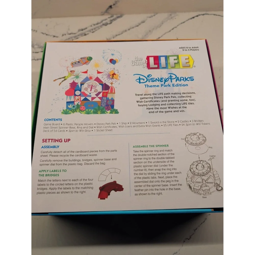 Disney Parks The Game of Life Theme Park Edition WDW Disneyland Barely Played
